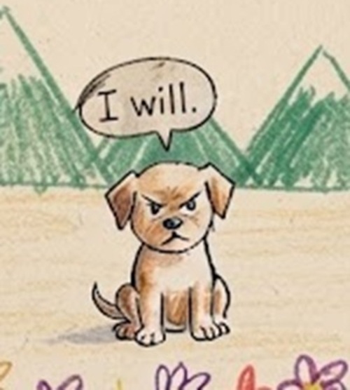 Defiant puppy