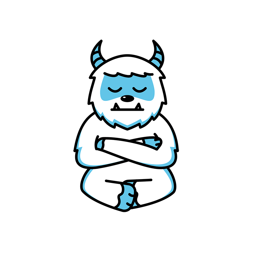 Yeti sitting illustration